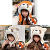 Plush Eared Beanie Hat With Moving Ears For Winter Warmth And Windproof Comfort