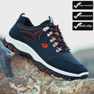 Korean Men's Waterproof Outdoor Hiking & Running Shoes - Trendy, Non-Slip, Wear-Resistant Sports Footwear
