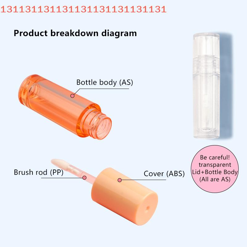 1 Pcs 2ML Empty DIY Lip Balm Plastic Tube Container With Cap Empty Lipstick Bottle Lipgloss Tube Cosmetic Sample Container
