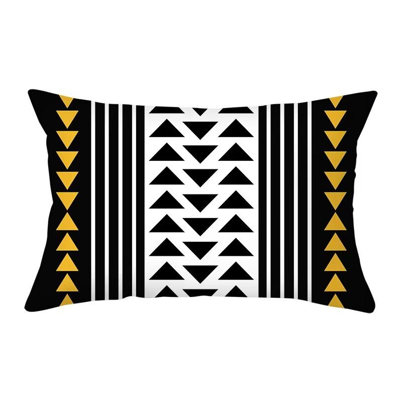 30*50 Geometric Nordic Colorful Stripe Pattern Printing Decorative Living Room Home Furnishing Polyester Rectangular Pillowcase