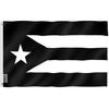 Anley Fly Breeze 3x5 Ft Puerto Rico Black Flag - Puerto Rican Flags Polyester