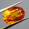 Natural Orange Sapphire 7.1ct Oval Cut Certified Loose Gemstone