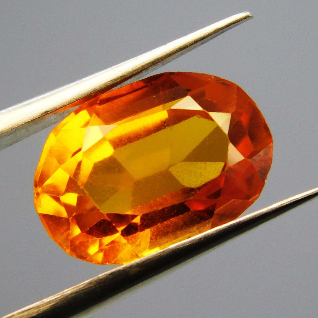 Natural Orange Sapphire 7.1ct Oval Cut Certified Loose Gemstone