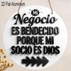 2D Flat 1pc Vintage Shop Signage Hanging Aluminium Decoration Plaque, "Negocio Es Bendecido Porque Mi Socio Es Dios" Lettering Sign, Office Decor