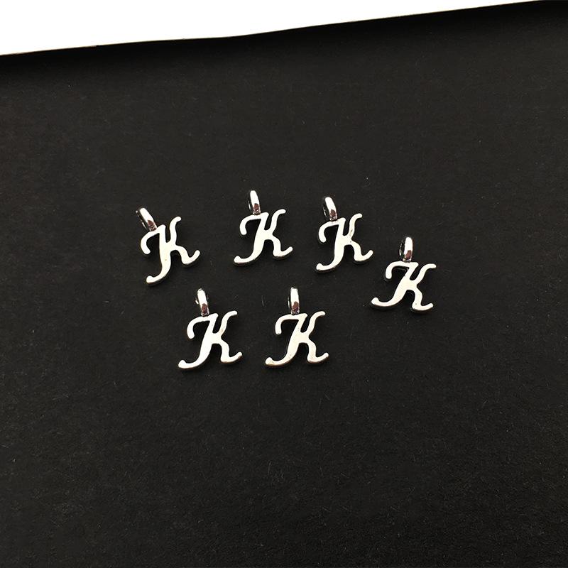 26 Alphabet Alloy Pendants for DIY Bracelets, Necklaces, Earrings & Charms