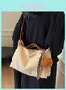 Ladies Canvas Crossbody Bag With Inner Phone Pocket And External Slip Pocket For Work