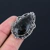 Friendship Day Sale 925 Sterling Silver Black Fossil Coral Gemstone Ring US 7.5