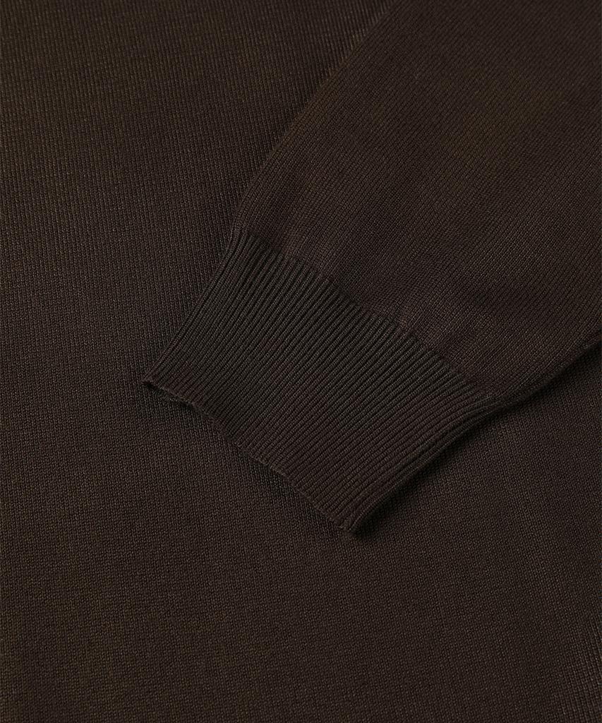PANICALE Brown Viscose Blend Mock Neck Knit