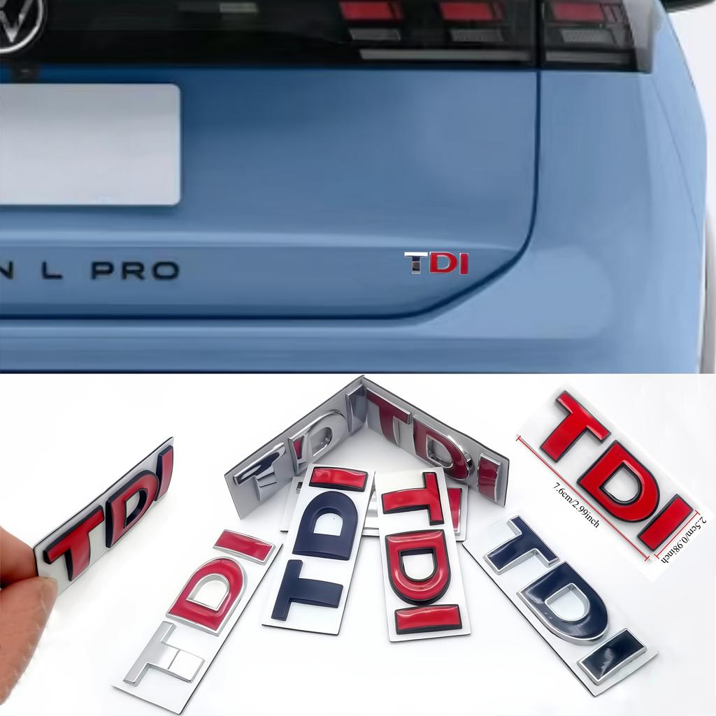 1 buc Metal 3D TDI Aripă Laterală Mașină/Portbagaj Spate/Caroserie Mașină/Emblemă Autocolant Insignă Ușă Mașină pentru Passat MK4 MK5 B6 T5 EOS Golf Jetta Decal Decor