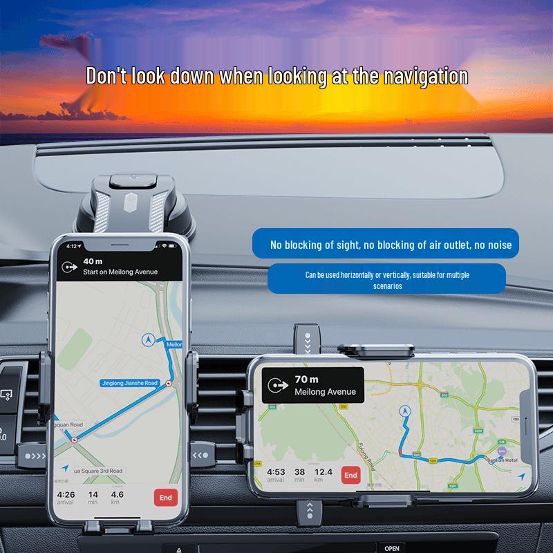 2024 Universal Suction Cup Car Phone Holder with Stable Navigation Bracket