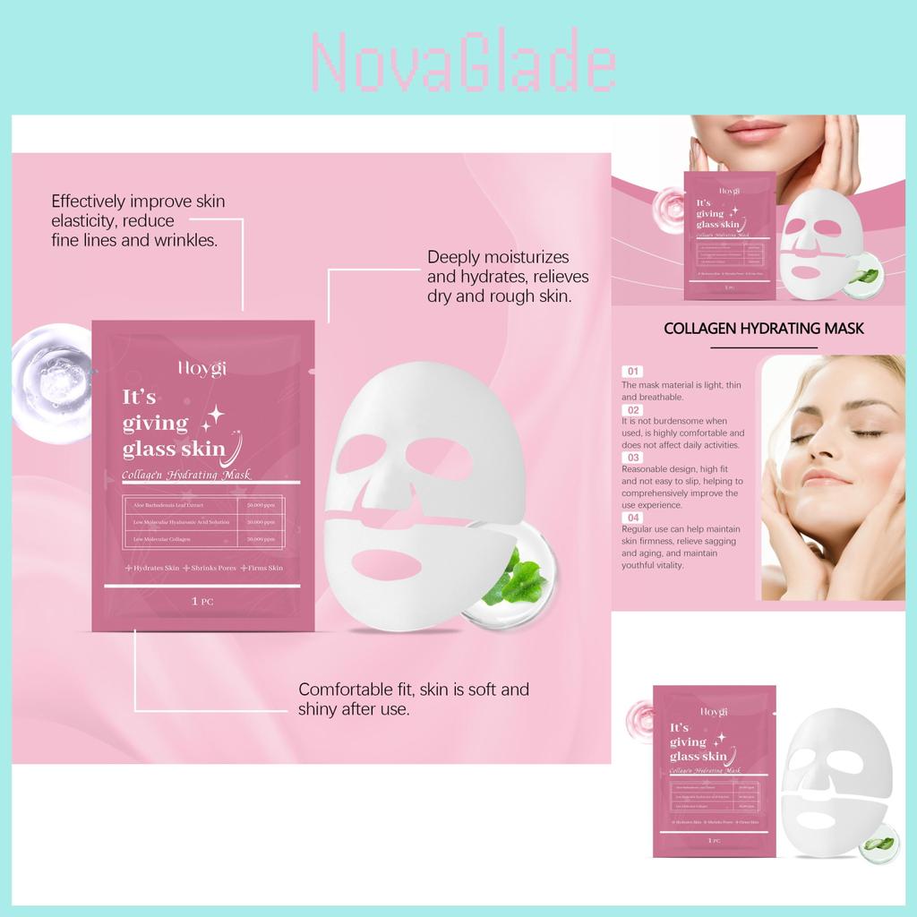 Hoygi Collagen Hydrating Face Mask For Smooth Glowing Skin Nourishing Beauty Care