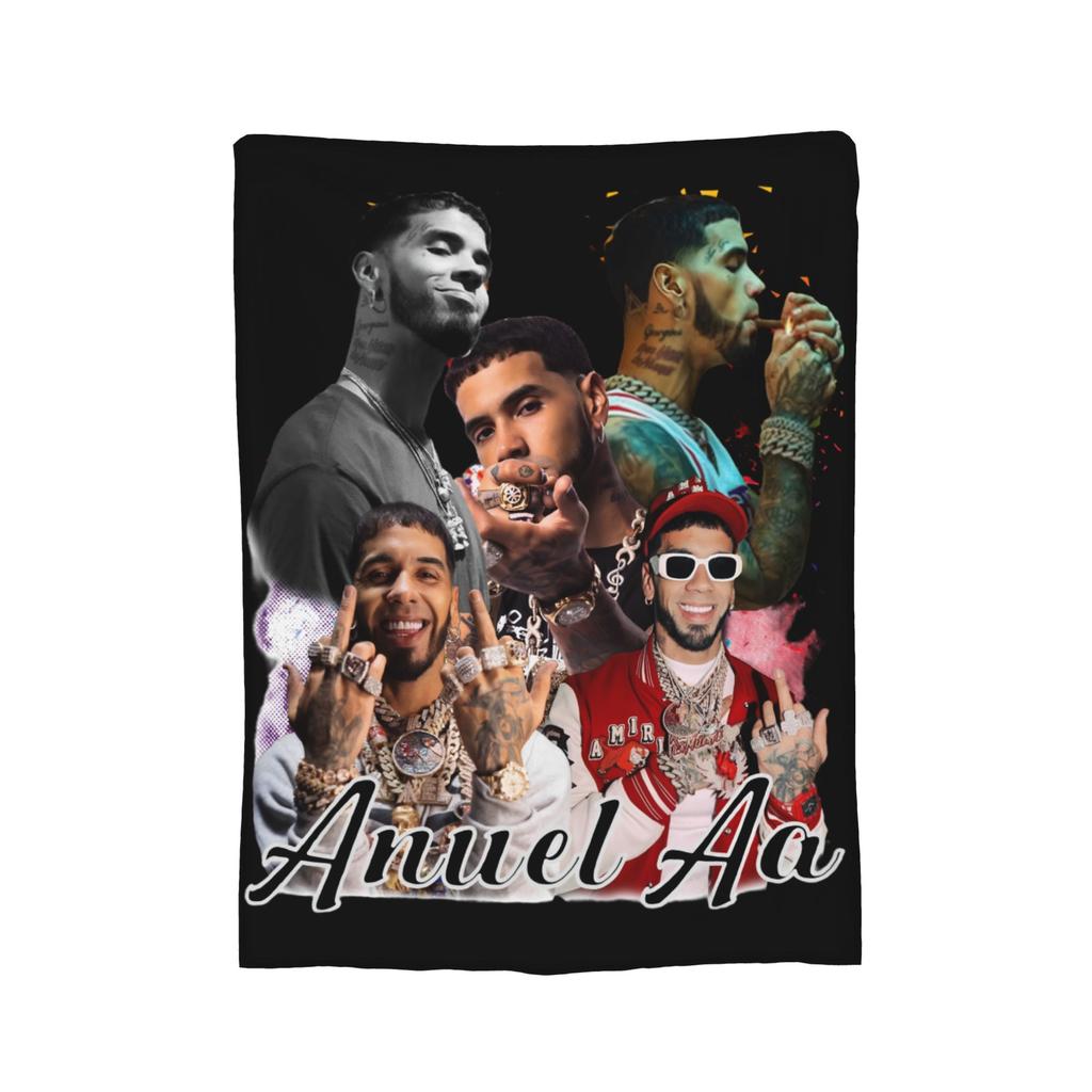 Anuel AA Rapper Hip Hop Singer Blanket Fleece  Winter  Breathable Lightweight Thin Throw Blankets for Bedding Couch Bedspread