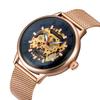 Men's Watches Luxury Brand Wind Hand Mechanical Skeleton Mens Watches Stainless Steel Band Bracelet Mesh Bracelet 2025
