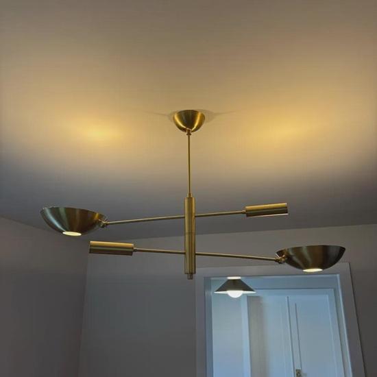 

Люстра Спутник из латуни в стиле середины века, регулируемая высота, для прихожих, коридоров, спален, офиса, подарок для домашнего декора