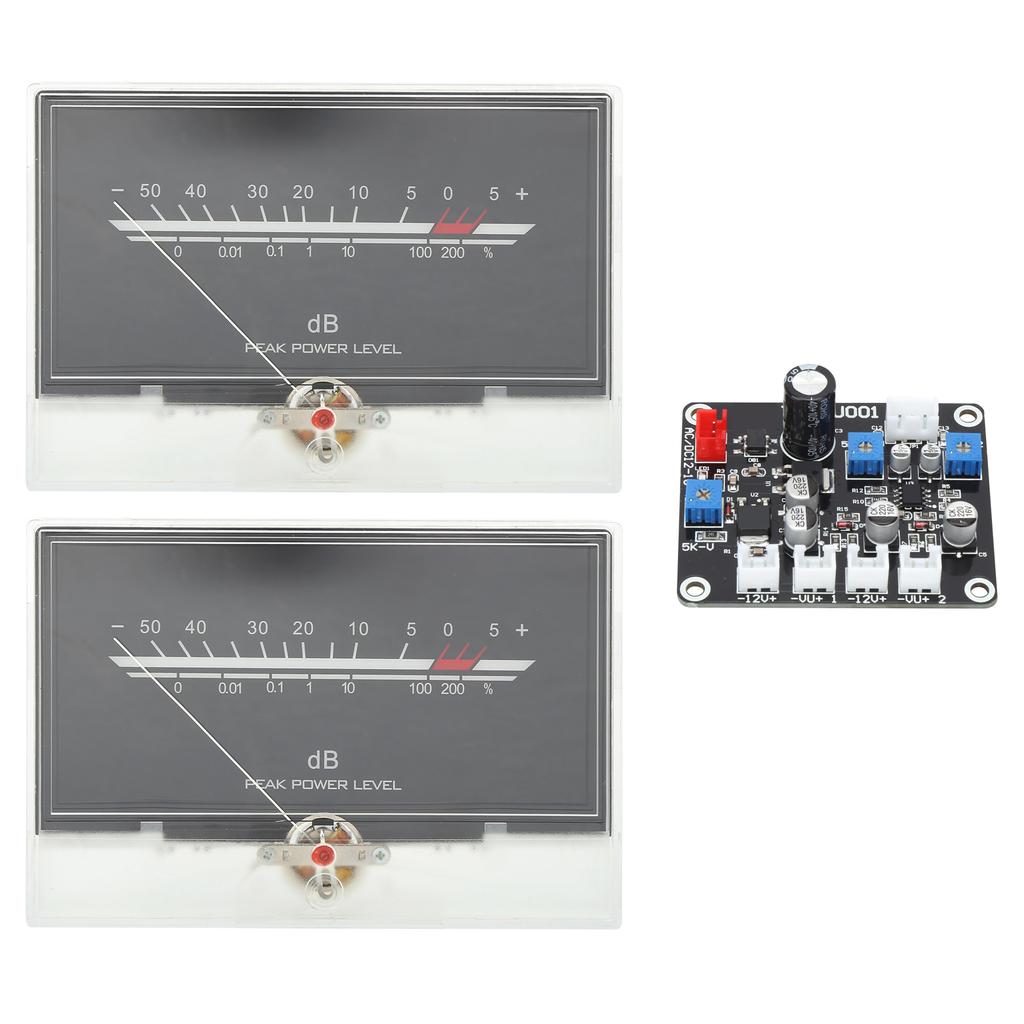 TS DBPW 134 2Q DB Level VU Meter Head with Driver Board White Backlight for Home Audio