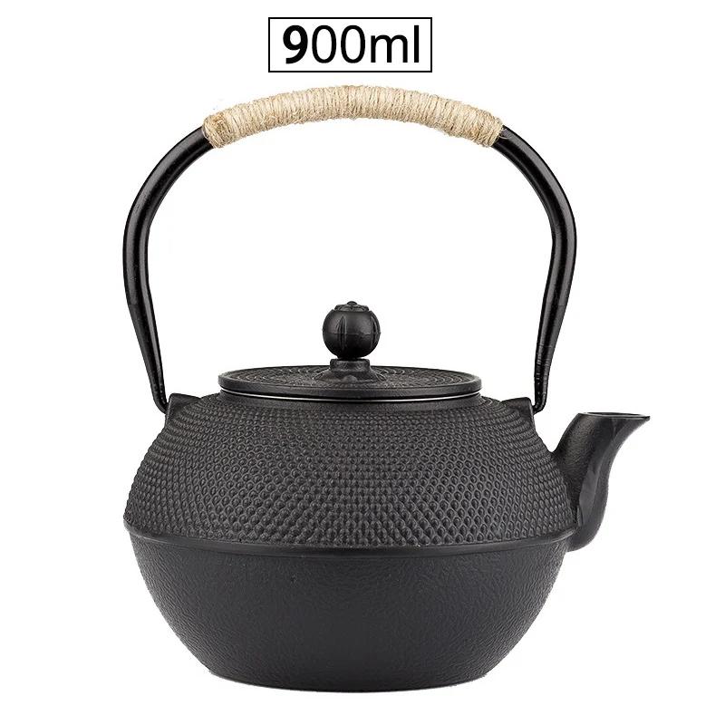 

Japanese Iron Tea Pot with Stainless Steel Infuser Cast Iron Teapot Tea Kettle for Boiling Water Oolong Tea 600/900/1200ML