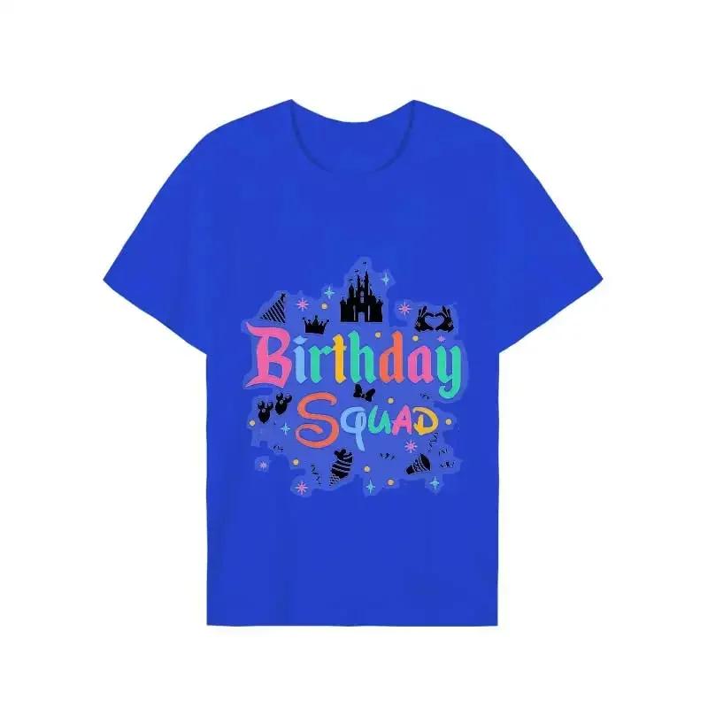 

Summer Fashion Unisex T-shirts Birthday Squad Graphic Tees Short Sleeve Streetwear Men Clothes Loose Oversized Harajuku Tops XXXXXL армия зеленый