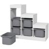 Toy Storage Organiser Three Layer Kids Toy Storage Units With Removable Bins For Ages 3 8 Years Grey
