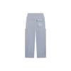 Li Ning China  Series Solid Color Side Pocket Elastic Waist Straight Casual Pants Men bottoms Blue AKLSC81-1