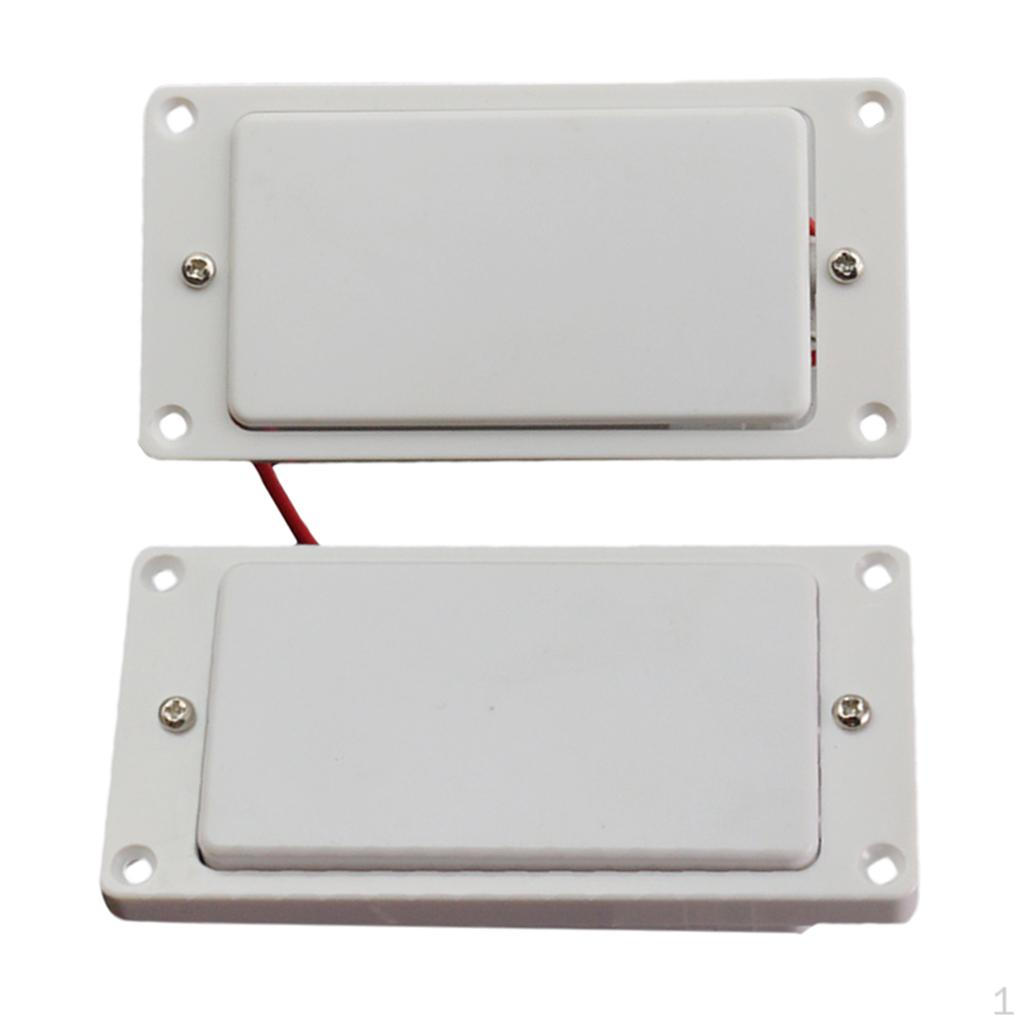 Electric Guitar Sealed Pickup w/ Mounting Screw Cover for 6 strings White