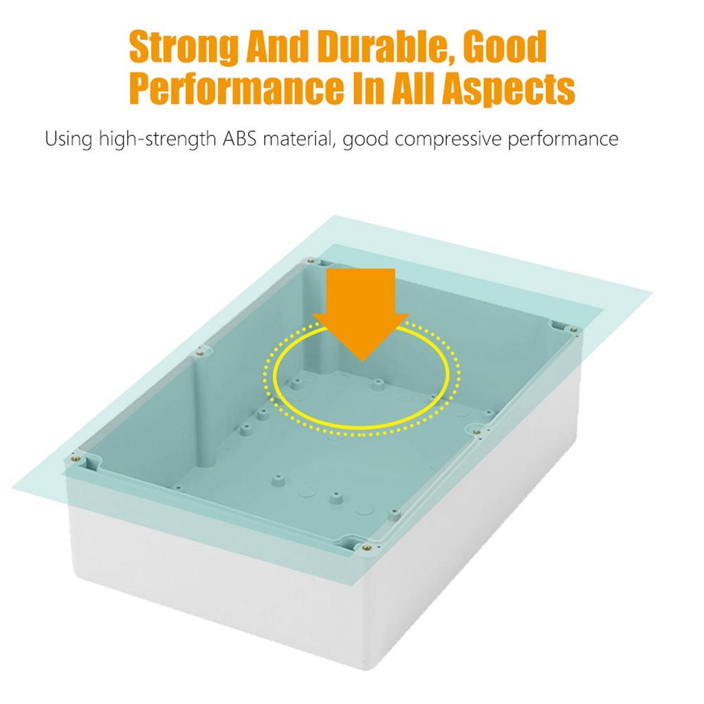 263*185*95mm wasserdichtes weißes Kunststoffgehäuse Projektfall DIY Anschlussdose