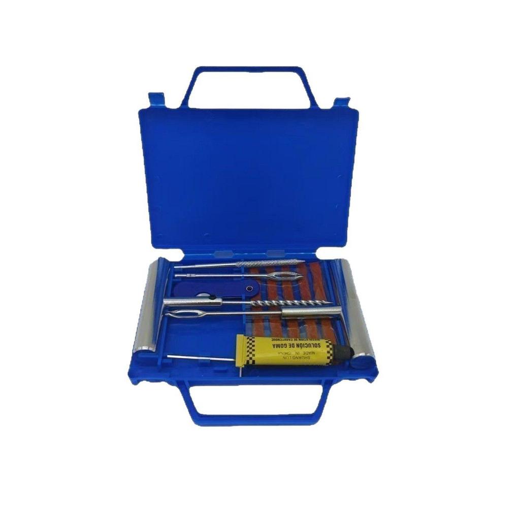 12pc Tire Repair Tool Set with Blue Box – Quick and Essential for Outdoor Emergencies