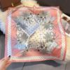 Korean New Versatile Fashion 71 Imitation Silk Square Scarf Women's High-end Sense Neck Protection Neck Scarf Silk Scarf