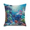 Seascape Theme Decorative Pillow Case Letter Beach Ocean Animals and Plants Home Hotel Living Room Sofa Cushion Cover