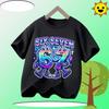 67 Six Seven Italian Brain Rot Math Joke T-Shirt Funny Casual Short Sleeve Round Neck Tops Summer Comfortable Children's T-Shirt