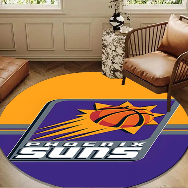 Suns Basketball Artwork Round mat, Anti-slip Circle Carpet Chair rug For livingroom,Bedroom, doormat home decor Gift Christmas Gifts