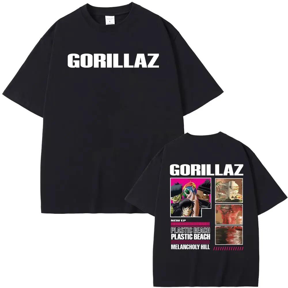 Rock Band Gorillaz The Mountain 2026 New Album Tour TShirt Unisex Oversized Trendy Gothic Style Crew Neck HighQuality TShirt