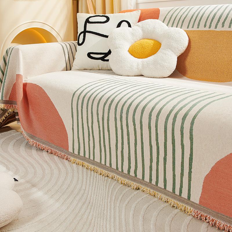 Sofa-Handtuch für alle Jahreszeiten, abstraktes Anti-Katzen-Kratz-Sofabezug-Tuch, vollständiger Bezug, staubdichte Sofadecke, Sofabezug