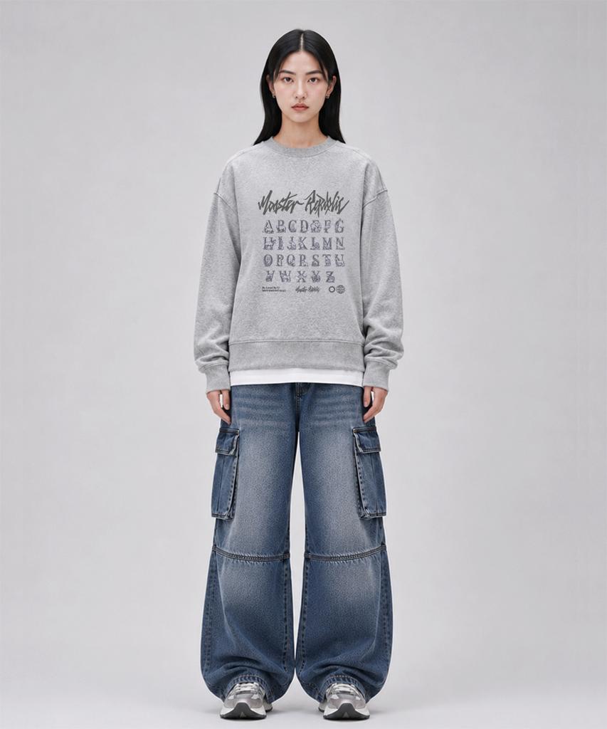 MONSTER REPUBLIC Class A Gray Sweatshirt Gray_9137