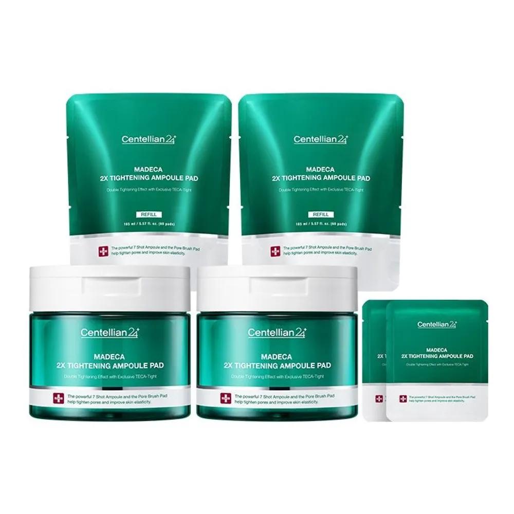 [Pore Wipe Toner Pads] Madeca Double Tightening Ampoule Pads 240 Sheets (Main Product 60 Sheets*2 + Refill 60 Sheets*2)