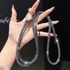 Bling Crossbody Chain Strap Rhinestone Beaded Phone Chain Portable Crystal Phone Chain  For Women