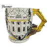Excavator Mug for Coffee Creative Shape Mug, with Ergonomic Handle, Resin Retro Texture Drinkware, Novelty Birthday Gift Him 450ml Capacity,