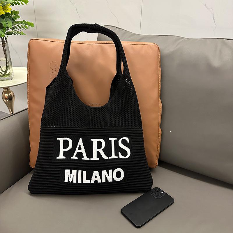 Exquisite 2026 Knitted One-Shoulder Tote: Versatile, Large-Capacity, All-Match Casual Handbag.