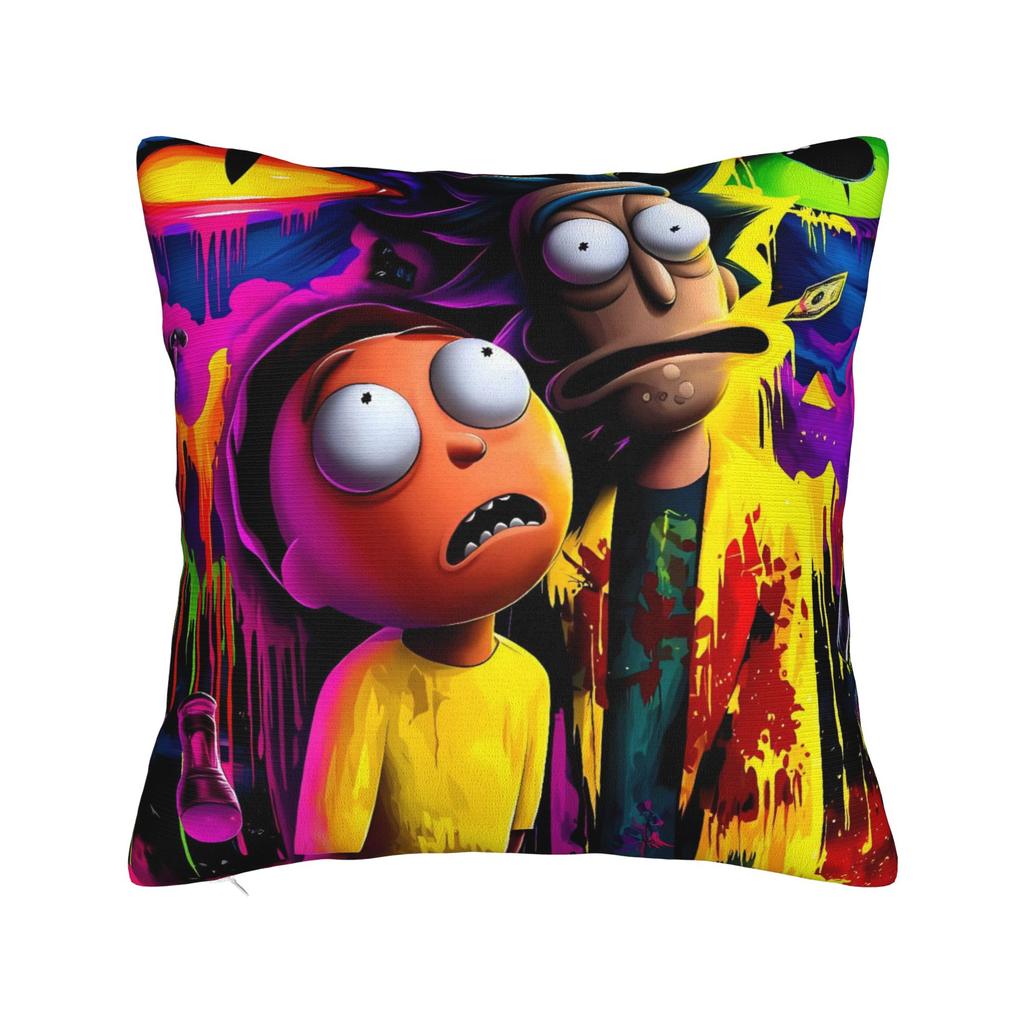 Ricked and Mortys Pillow Case  Comfy Pillow Cover For Office Car Home Decor Novelty Cushion Cover