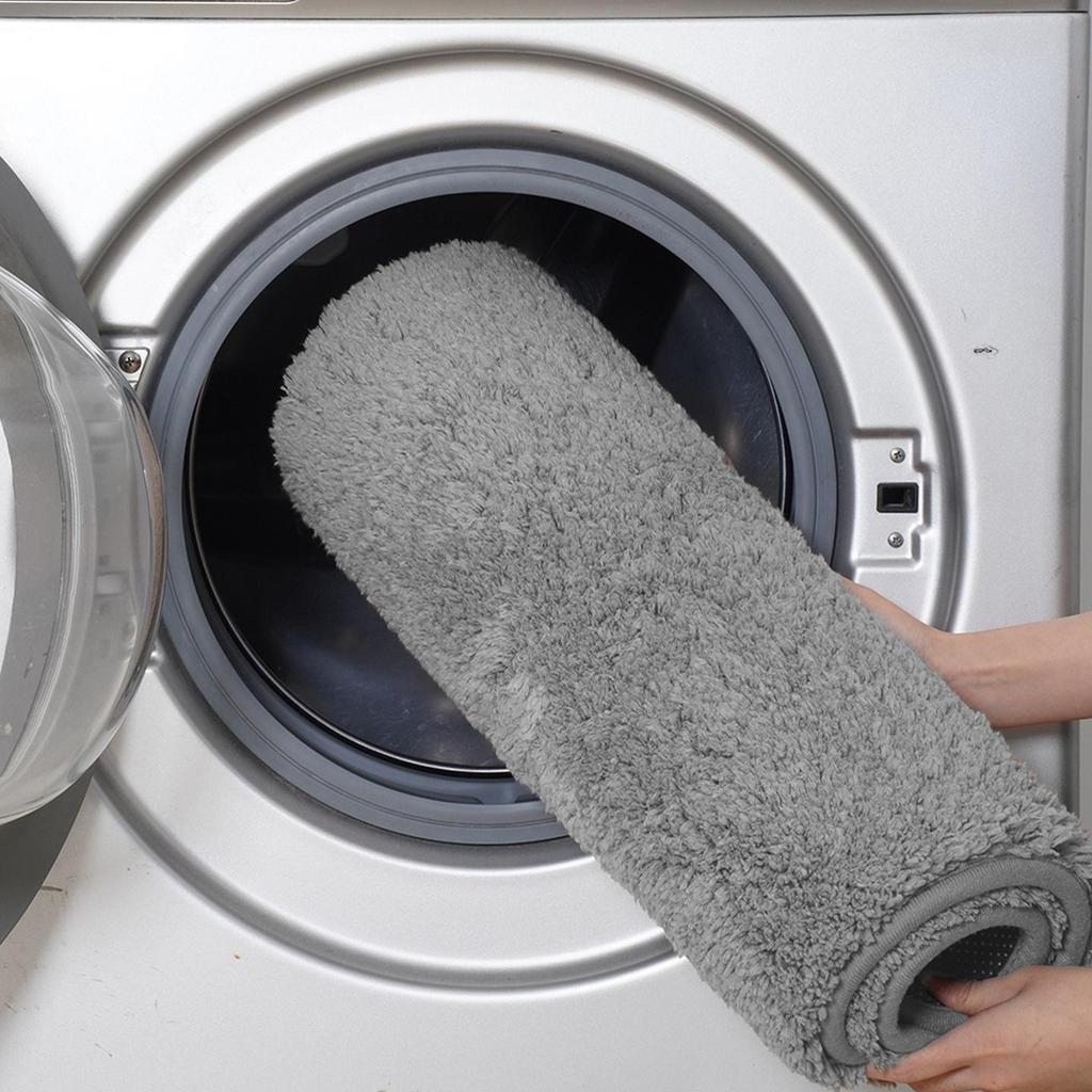 Alfombrilla de suelo para baño engrosada en forma de U, material de felpa, alfombrilla absorbente para bañera, alfombrilla antideslizante para pies, alfombra pequeña de baño, entrada