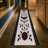 Totenkopfmuster Gotischer Läufer Teppich Rot Schwarz Rose Dekor Teppich Weich Rutschfest Kunst Heimdekor Matte für Flur Wohnzimmer Nachttisch