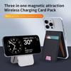 FLD-F5 3-in-1 Magnetic Wireless Charger Foldable Card Bag Mobile Phone Holder