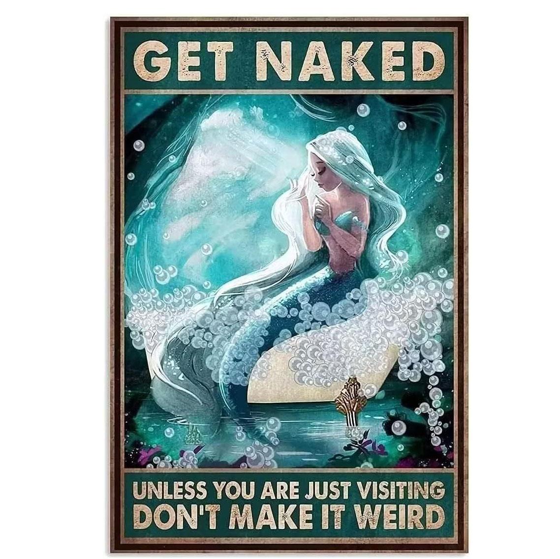 

Металлические жестяные знаки, настенные украшения в стиле пин-ап, русалка, винтажный художественный постер, железная картина для пещеры для мужчин, кафе, сада, клуба, бара 20x30cm