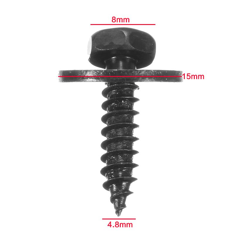 10PCS Self Tapping Screw Ribbon Gasket Suitable For BMW Repair Parts Hex Head 8mm Thread Width 4.8mm Washing Diameter 15mm