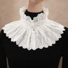 Hollow Embroidery Detachable Collar White Cotton Embroidered Stand Collar  Photograph Accessory