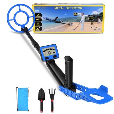 Kids Metal Detector Lightweight 1.2lbs Adjustable 60cm To 79cm Rod Secure Battery Cover Detects Gold Silver Coin Jewelry 10cm Underground Depth