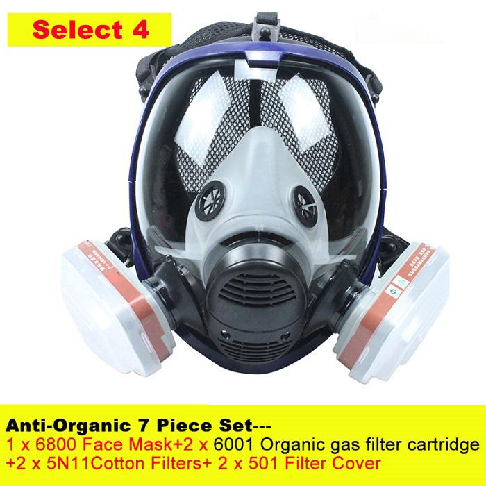 Chemical Mask 6800 Dustproof Respirator Paint Pesticide Spray Silicone Full Face Filters Laboratory Welding Accessories