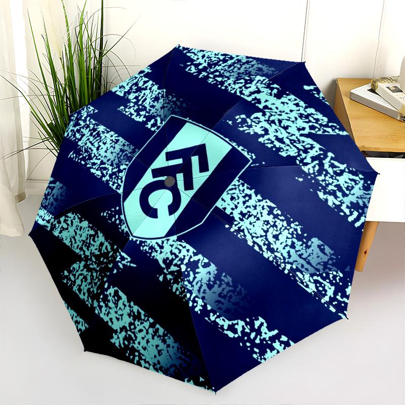 Fulham Football Club  Pattern, Automatic Folding Umbrella, Portable and Foldable Design, 8 Ribs, a Christmas or Birthday Gift.
