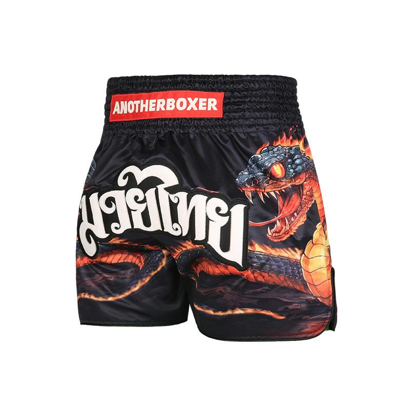 Flame Snake Muay Thai Shorts Boxing Professional Sanda MMA Muay Thai Shorts Boxing Suit S