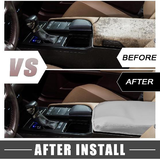 Car Center Console Pad Waterproof Armrest Seat Box Cover Protector for Lexus ES330 ES350 2005-2009 Gray