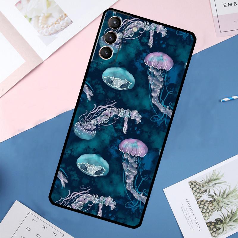

Magic Jellyfish Case For Samsung Galaxy S25 Ultra S21 S22 S23 S24 Ultra S9 S10 Plus S20 FE S25 FE Back Cover Galaxy S25Ultra